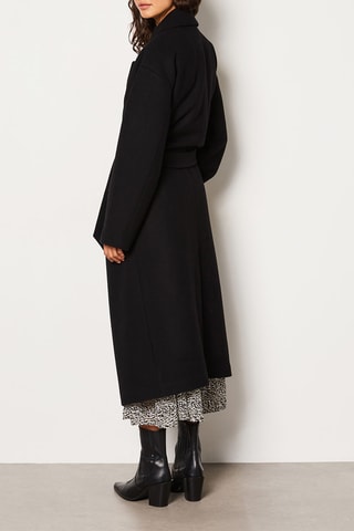 Manteau en laine Abstract Poetry - Noir