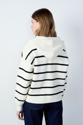 Gilet à capuche RDV au studio - Blanc