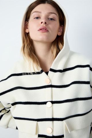 Gilet à capuche RDV au studio - Blanc