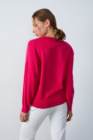 Pull en laine Abstract Poetry - Fuchsia