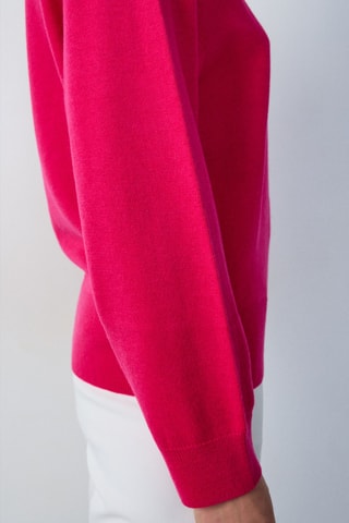 Pull en laine Abstract Poetry - Fuchsia