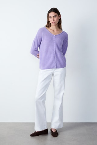 Gilet en laine Essentiel - Mauve