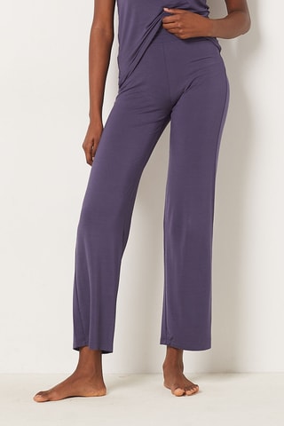 Pantalon de pyjama taille haute Josephine - Violet