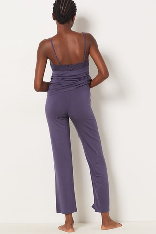 Pantalon de pyjama taille haute Josephine - Violet