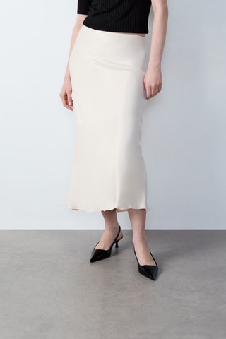 Jupe midi Essentiel - Ecru