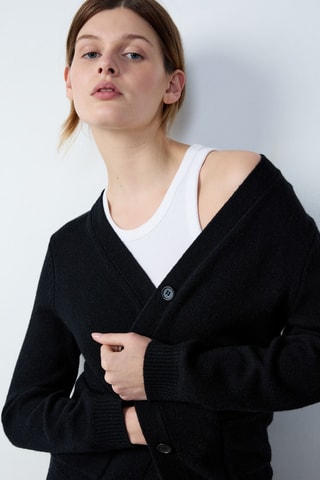 Gilet en laine Essentiel - Noir