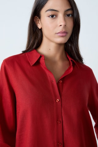 Camisa em linho Essentiel - Vermelho