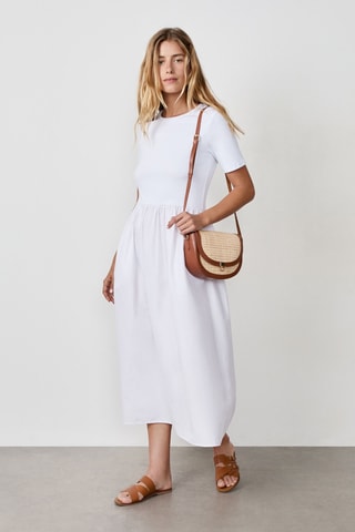 Robe trompe-l’œil Timeless Summer - Blanc
