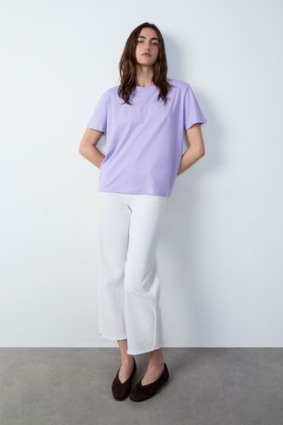 T-shirt Marche Aux Fleurs - Mauve