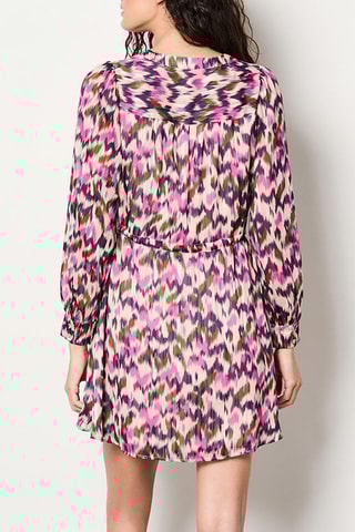 Robe patineuse Marche Aux Fleurs - Rose et kaki