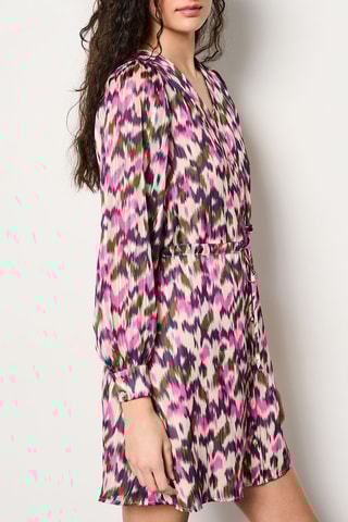 Robe patineuse Marche Aux Fleurs - Rose et kaki