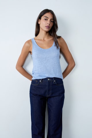 Débardeur en lin Essentiel - Ciel