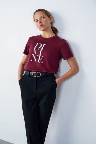 T-shirt Abstract Poetry - Bordeaux