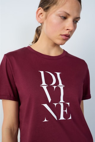 T-shirt Abstract Poetry - Bordeaux