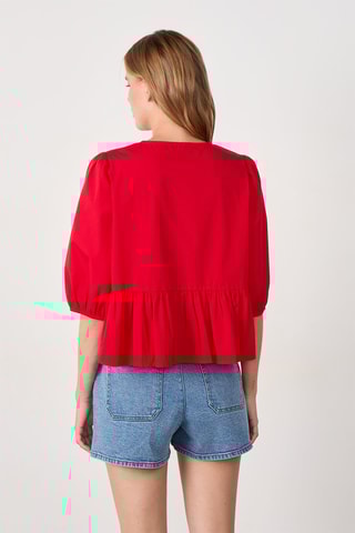 Chemisier French girl era - Rouge