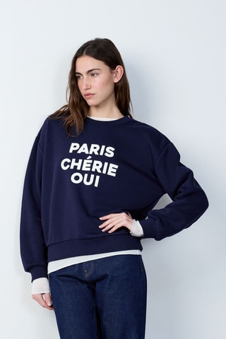 Sweat Essentiel - Bleu marine et blanc