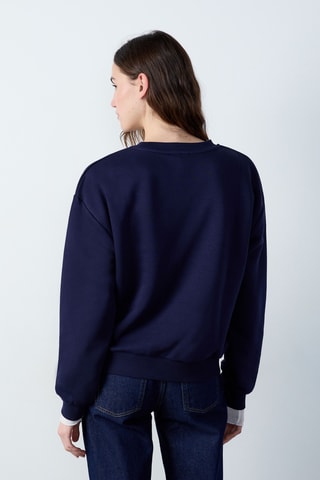 Sweat Essentiel - Bleu marine et blanc