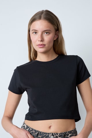 Crop top Vintage ST Tropez - Noir