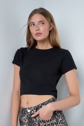 Crop top Vintage ST Tropez - Noir