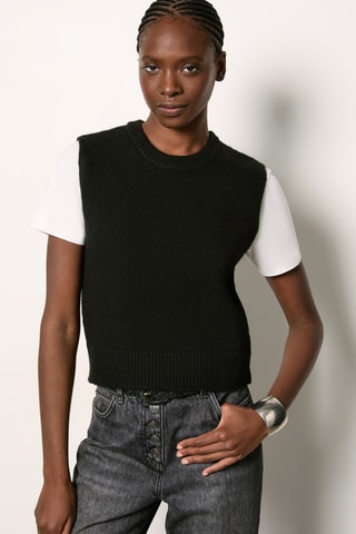 Pull sans manches Essentiel - Noir