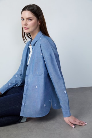 Chemisier Capsule - Bleu cobalt