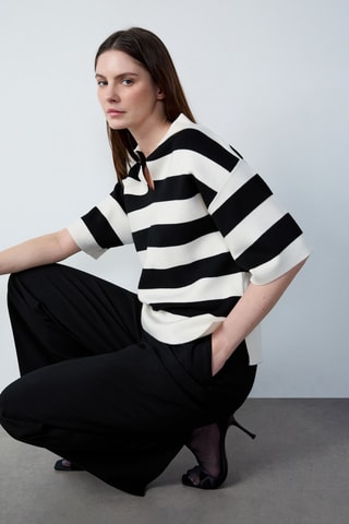 Polo Boulevard Beaumarchais - Noir et blanc