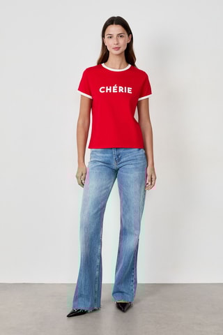 T-shirt French Girl Era - Rouge