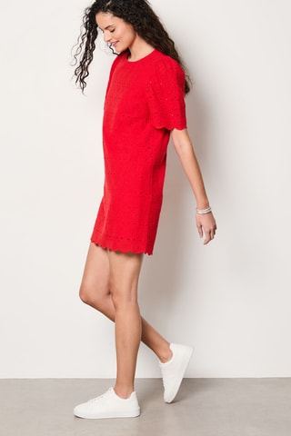 Robe droite Capsule Fleurs - Rouge