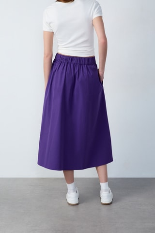 Jupe midi Afternoon Light - Violet