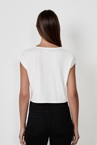 Crop top noué Craty Retreat - Blanc