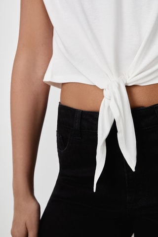 Crop top noué Craty Retreat - Blanc