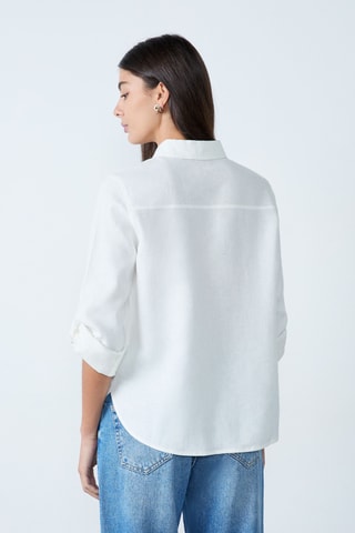 Chemisier en lin Indispensables - Ecru