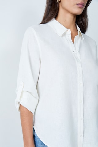 Chemisier en lin Indispensables - Ecru