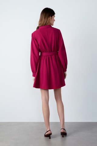 Robe chemise Essentiel - Rouge framboise