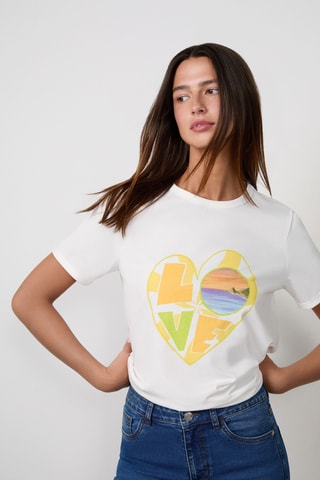 T-shirt Craty Retreat - Blanc