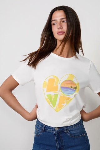 T-shirt Craty Retreat - Blanc