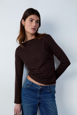 T-shirt Marche aux Fleurs - Marron