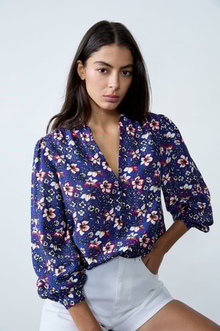 Blouse Mordern Gypset - Bleu marine