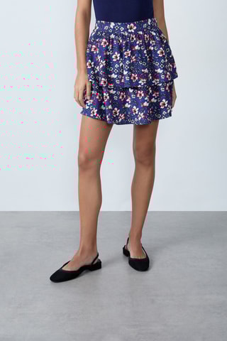 Jupe volantée Mordern gypset - Bleu marine