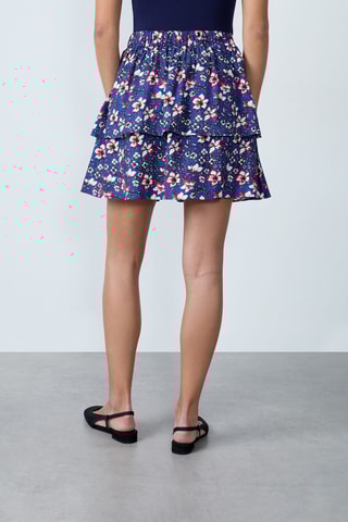 Jupe volantée Mordern gypset - Bleu marine