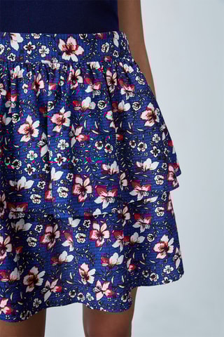 Jupe volantée Mordern gypset - Bleu marine