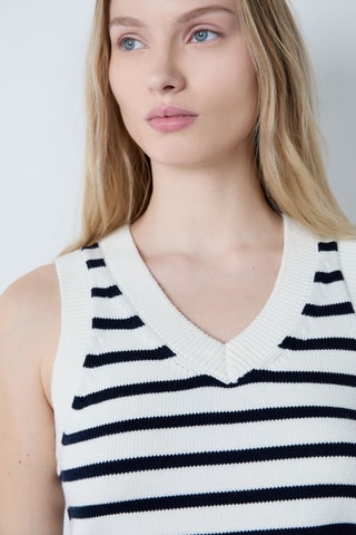 Pull sans manches Essentiel - Blanc