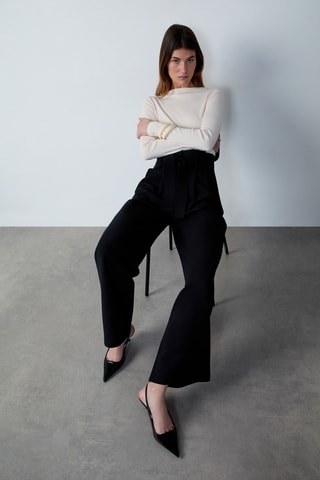 Pantalon taille haute Afternoon Light - Bleu nuit