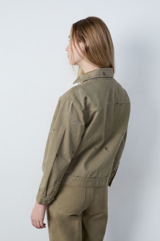 Veste en jean Capsule Broderie - Kaki