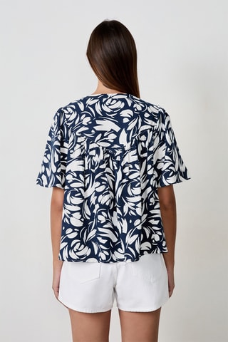 Blouse Capsule - Bleu marine et blanc