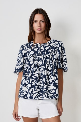 Blouse Capsule - Bleu marine et blanc