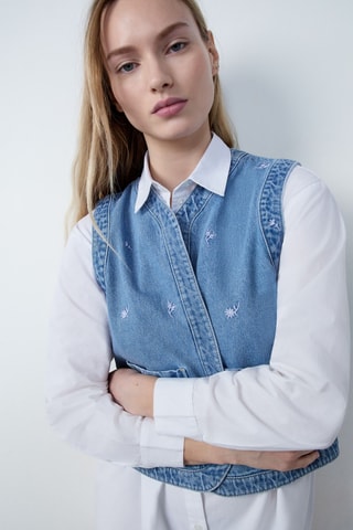 Gilet en jean Capsule - Bleu