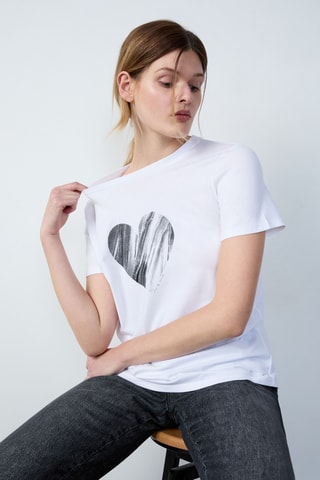 T-shirt Abstract Poetry - Blanc