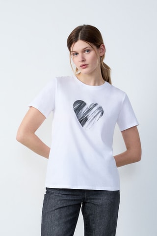 T-shirt Abstract Poetry - Blanc