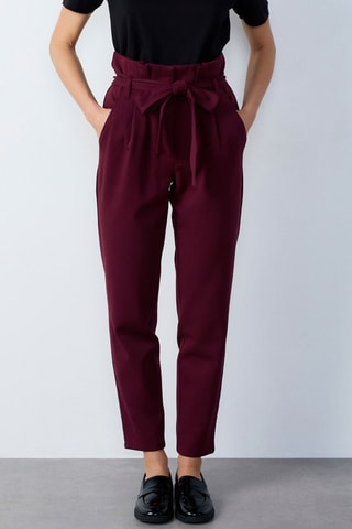 Pantalon taille haute Abstract poetry - Bordeaux